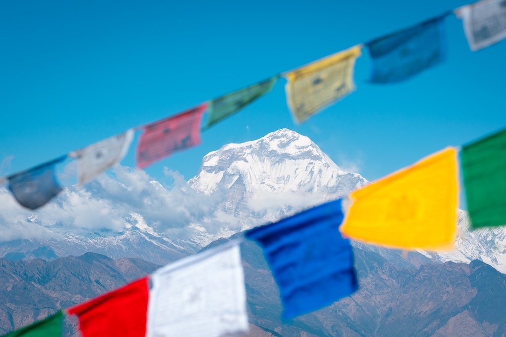 Wholesome panorama of Dhaulagiri from Ghorepani