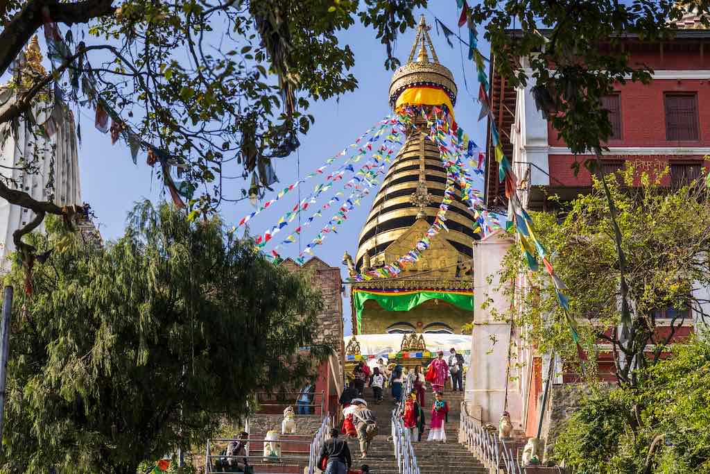 Swayambunath Stupa, one of the best places to visit in Kathmandu in 2024