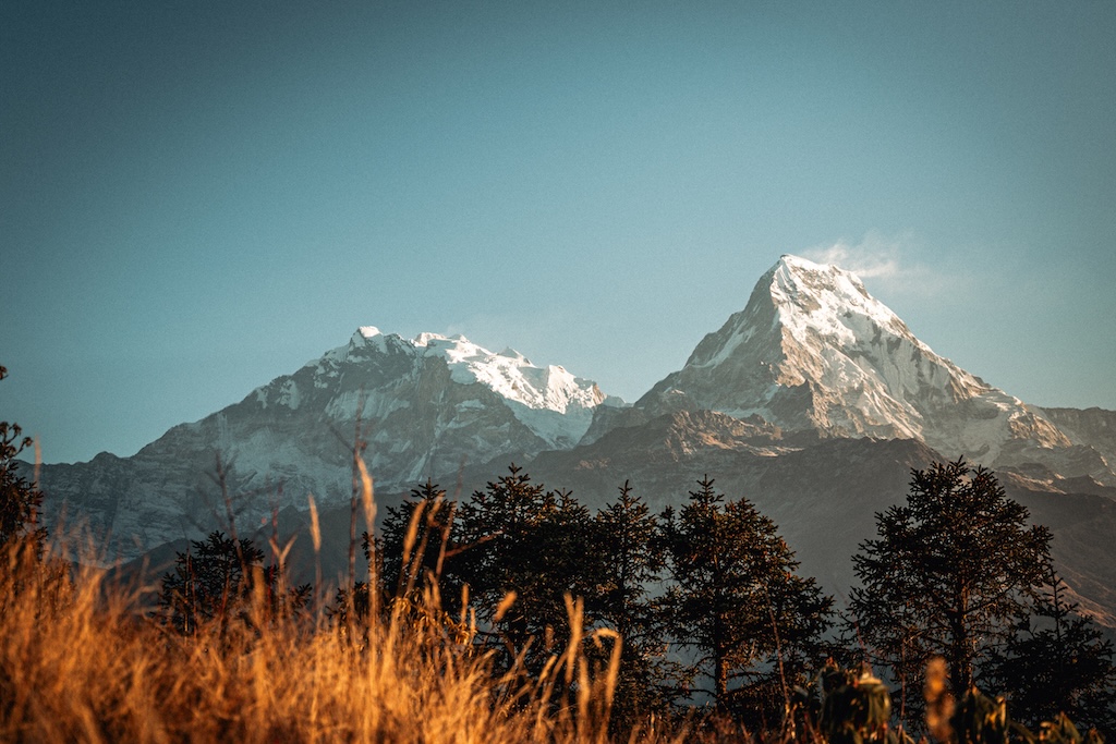 Spectacular view of Annapurna South from Poon Hill