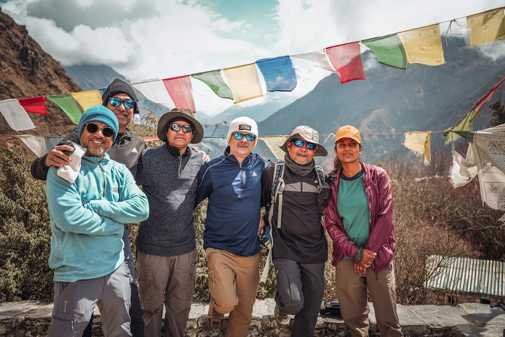 Trekkers on their way to Everest Base Camp