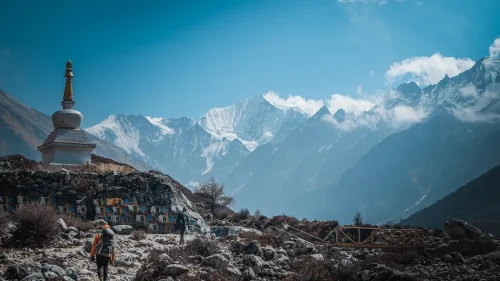 En route to Kyanjin Gompa from Langtang